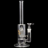 GEAR GOLD 12 INCH TALL 8-ARM TREE PERC STRAIGHT TUBE